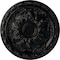 Ekena Millwork Baile Ceiling Medallion (Fits Canopies up to 3 1/4"), Hand-Painted Jet Black, 20"OD x 1 5/8"P CM20BLBLF - alternate 1